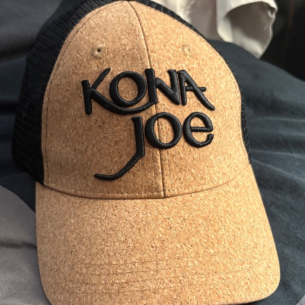 Tan and Black Trucker Hat